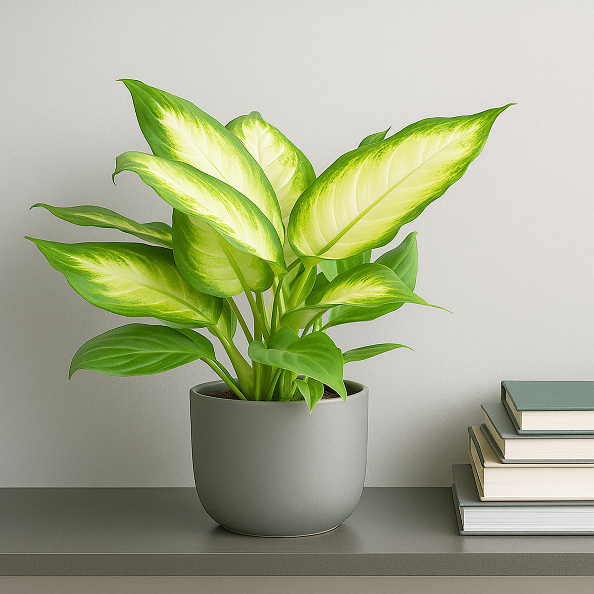 dieffenbachia tropic snow dumb cane live plant in growers pot 25