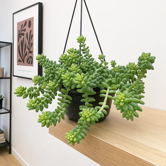 20 - 25cm Sedum Burrito Succulent in Hanging 14cm Pot