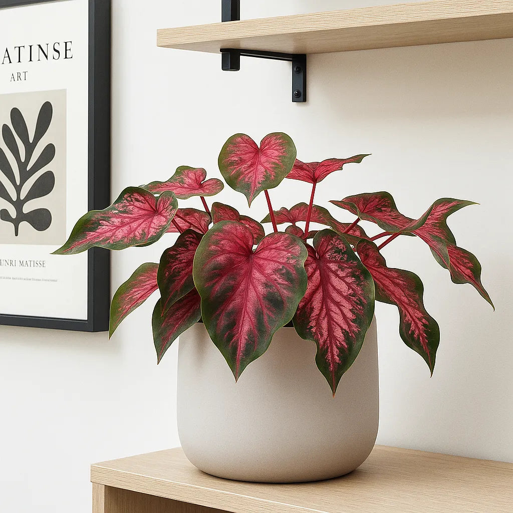 20 - 30cm Caladium Red Elephant Ear 12cm Pot House Plant