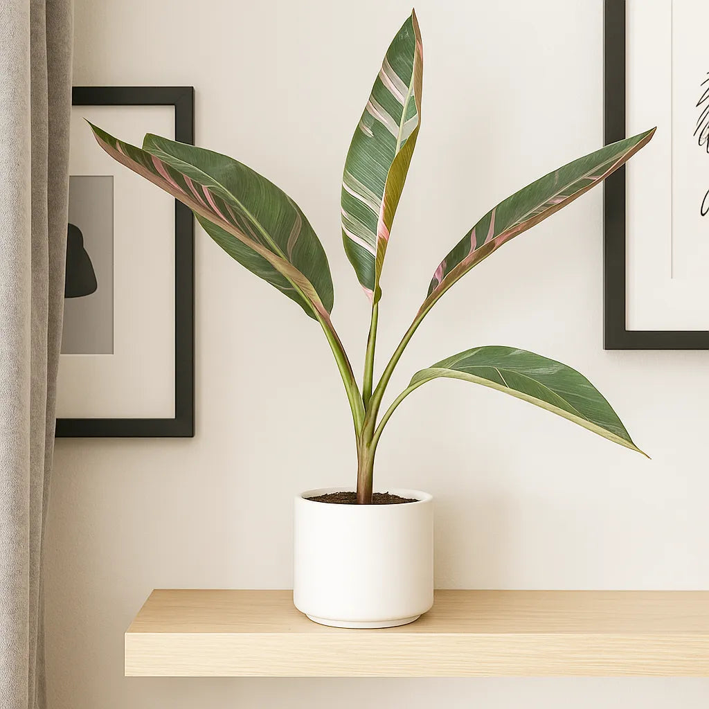 20 - 30cm Musa Pink NoNo Variegata Variegated Banana House Plant 12cm Pot