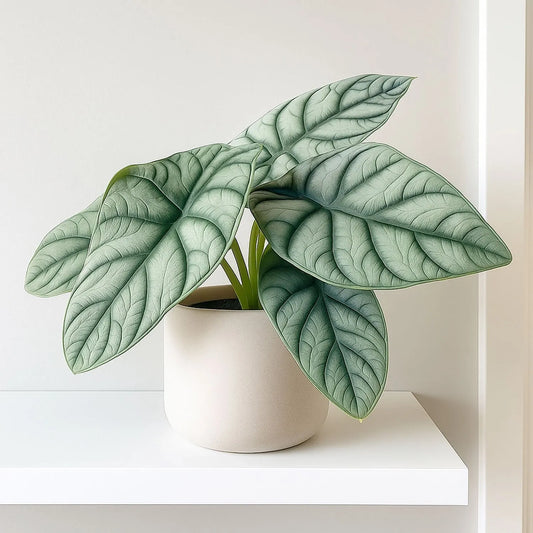 25 - 30cm Alocasia Baginda Silver Dragon Elephant Ear 12cm Pot House Plant