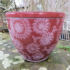 25cm Chengdu Planter Terracotta/White Plant Pot