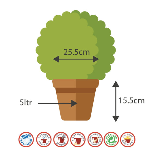 25cm Diamond Planter Turquoise Green Gloss Plant Pot