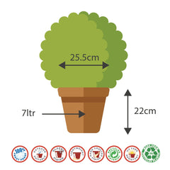 25cm Savannah Planter White Matt Plant Pot