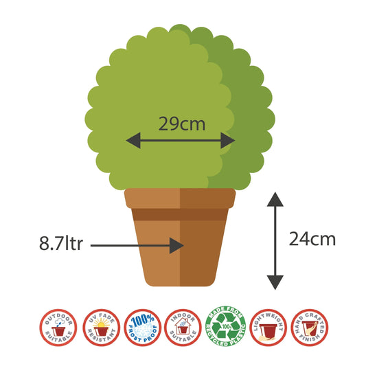 29cm Spiral Planter Antique Gold Plant Pot