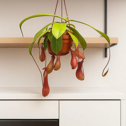30 - 40cm Nepenthes Alata in Hanging Pot Monkey Jars 14cm Pot House Plant