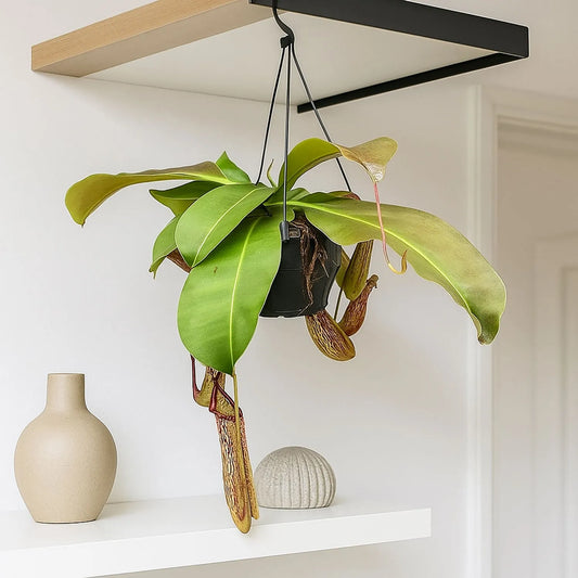 30 - 40cm Nepenthes Miranda in Hanging Pot Monkey Jars 19cm Pot House Plant
