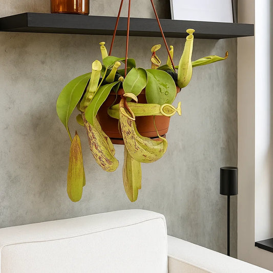 30 - 40cm Nepenthes Mojito in Hanging Pot Monkey Jars 14cm Pot House Plant