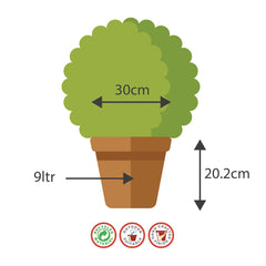 30cm Barrel Planter Grey Plant Pot