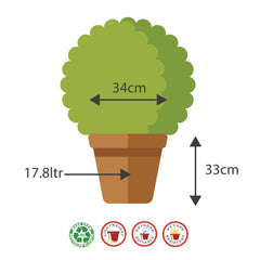 34cm Trends Sage Plant Pot