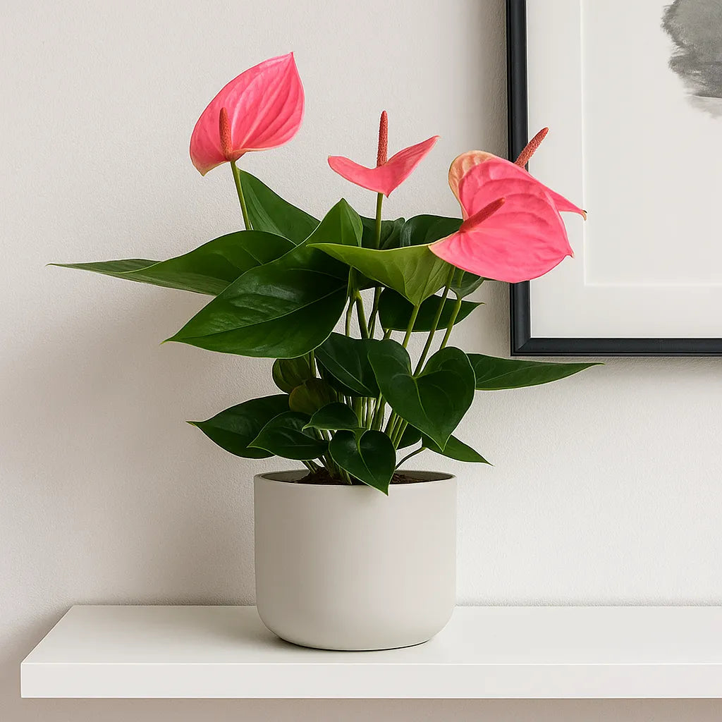 35 - 40cm Anthurium Cherry Love Pink Flower 12cm Pot House Plant