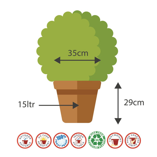 35cm Spiral Planter Antique Silver Plant Pot