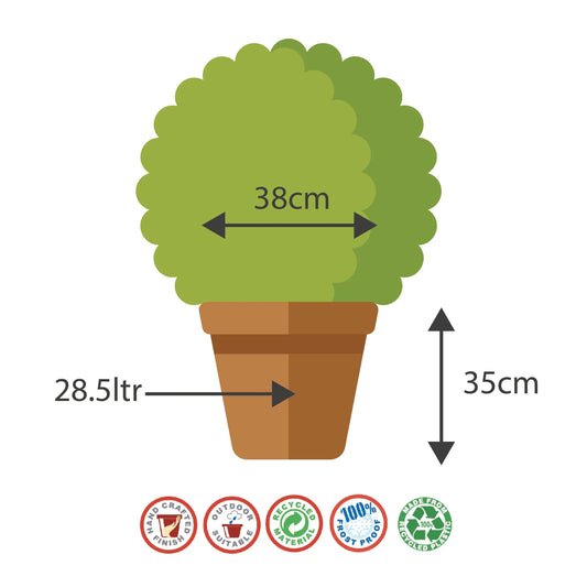 38cm Tall Egg Planter Cherry Red Glazed Plant Pot