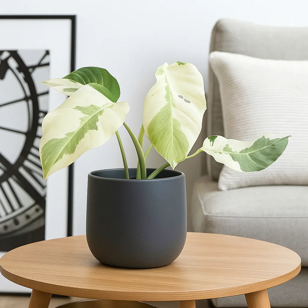 40 - 50cm White Ghost Variegated Monstera - Cheese Plant 17cm Pot House Plant