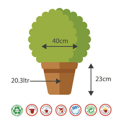 40cm Finisterre Barrel in Tan Plant Pot