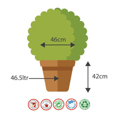 46cm Tall Egg Planter Cherry Red Glazed Plant Pot