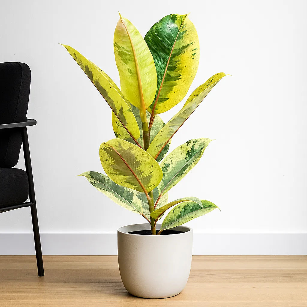 50 - 60cm Ficus Shivereana Moonshine 17cm Pot House Plant