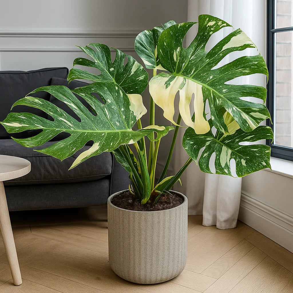 60 - 80 Monstera XL Thai Constellation Cheese Plant Variegated 19cm Pot House Plant