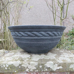 60cm Corinthian Bowl Graphite Plant Pot