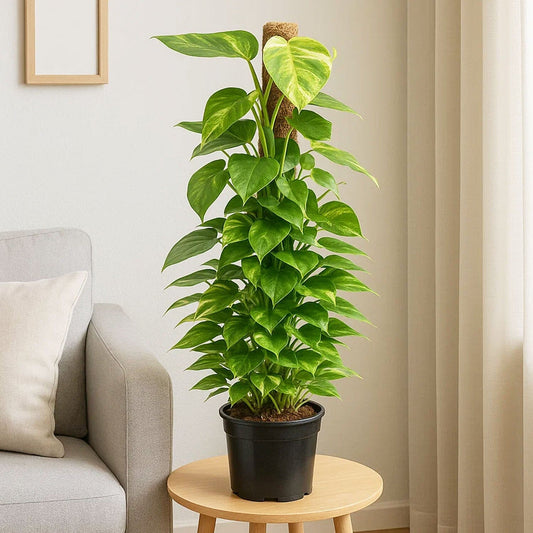 80 - 100cm Epipremnum Aureum Pothos on Mosspole 19cm Pot House Plant House Plant
