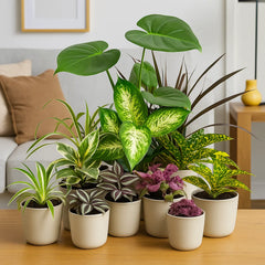 9 leaf pot plants 9x Houseplant Collection in 9cm Pots – Plants For All Seasons