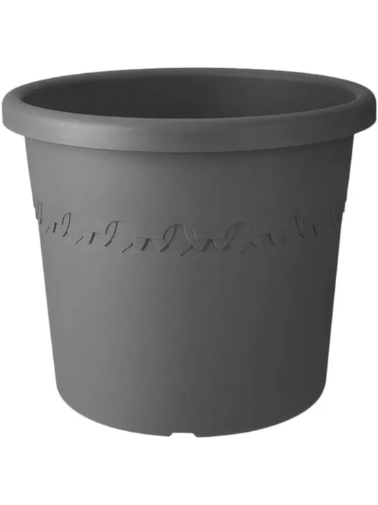 Algarve Plant Pot 25cm Height 22cm Dia Cilindro Anthracite