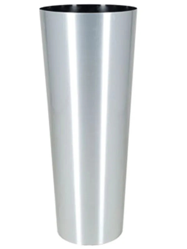 Alure Conica Plant Pot 99cm Height 38cm Dia Aluminium brushed lacquered