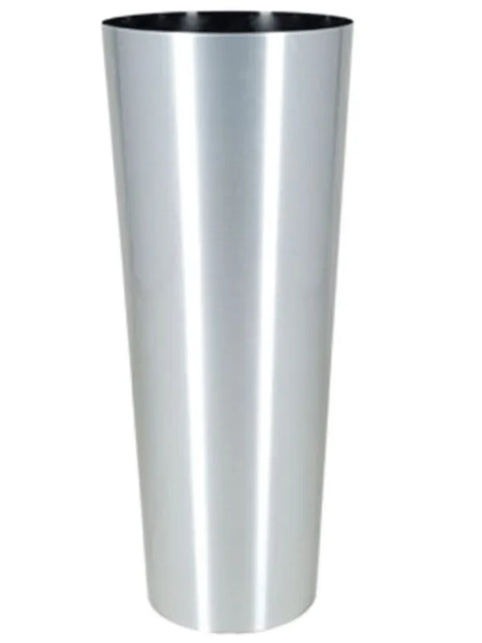 Alure Conica Plant Pot 99cm Height 38cm Dia Aluminium brushed lacquered