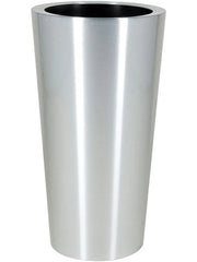 Alure Conica Topper Plant Pot 78cm Height 29cm Dia Aluminium brushed lacquered
