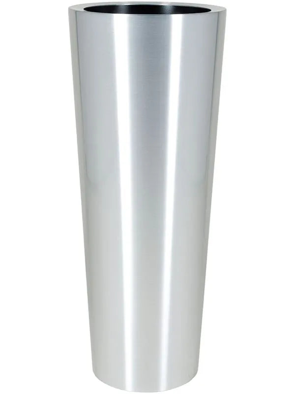 Alure Conica Topper Plant Pot 99cm Height 29cm Dia Aluminium brushed lacquered