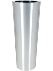 Alure Conica Topper Plant Pot 99cm Height 29cm Dia Aluminium brushed lacquered