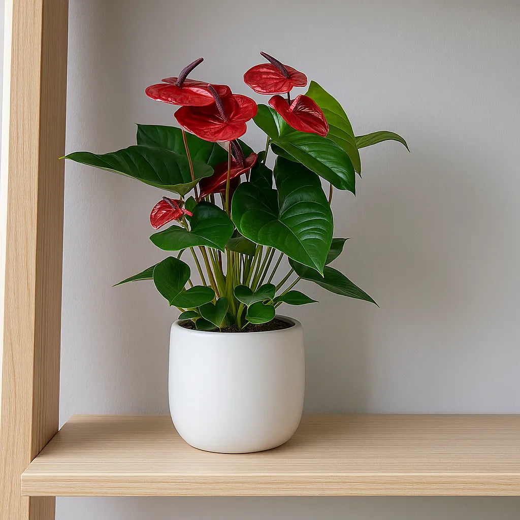 Anthurium Deep Red Flower House Plant