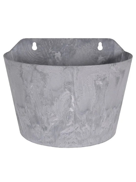 Artstone Plant Pot 18cm Height 15cm Dia Claire wall hanger grey