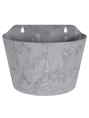 Artstone Plant Pot 18cm Height 15cm Dia Claire wall hanger grey