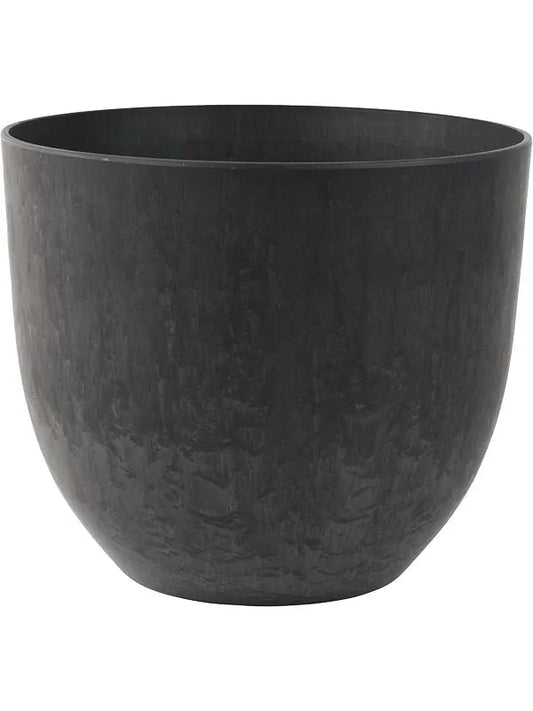 Artstone Plant Pot 24cm Height 27cm Dia Bola Pot Black