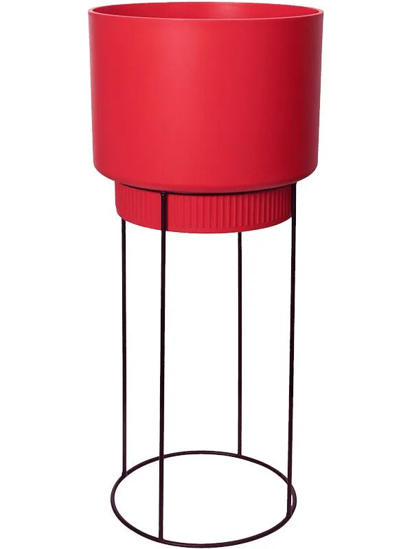 B. For Studio Plant Pot 68.9cm Height 28cm Dia Round Brilliant Red