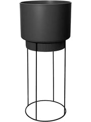 B. For Studio Plant Pot 68.9cm Height 28cm Dia Round Living Black