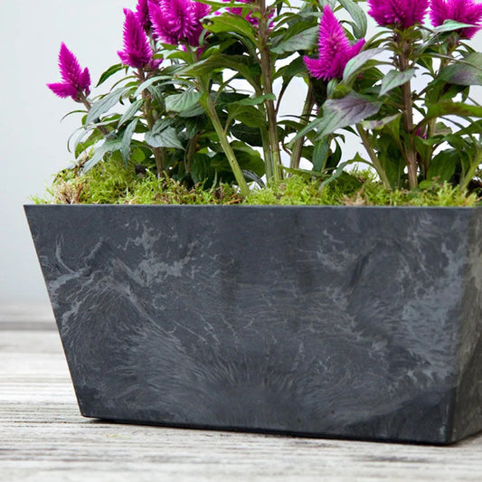 Balcony Trough Ella black 17cm Height 55cm Dia
