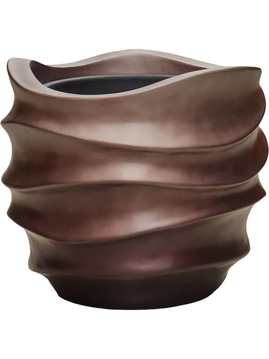 Baq Gradient Lee Plant Pot 37cm Height 27cm Dia Couple Matt Coffee (with liner)