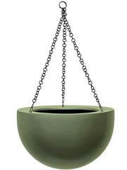 Baq Gradient Plant Pot 21cm Height 23cm Dia Hanging Bowl Matt Forest Green