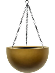 Baq Gradient Plant Pot 21cm Height 23cm Dia Hanging Bowl Matt Honey