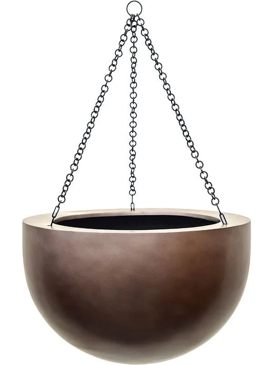 Baq Gradient Plant Pot 24cm Height 28cm Dia Hanging Bowl Matt Coffee