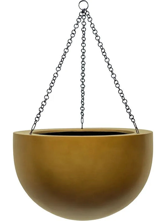 Baq Gradient Plant Pot 24cm Height 28cm Dia Hanging Bowl Matt Honey