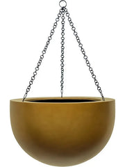 Baq Gradient Plant Pot 24cm Height 28cm Dia Hanging Bowl Matt Honey