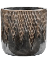Baq Luxe Lite Universe Comet Plant Pot 22cm Height 19cm Dia Cylinder Bronze