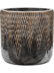 Baq Luxe Lite Universe Comet Plant Pot 38cm Height 35cm Dia Cylinder Bronze
