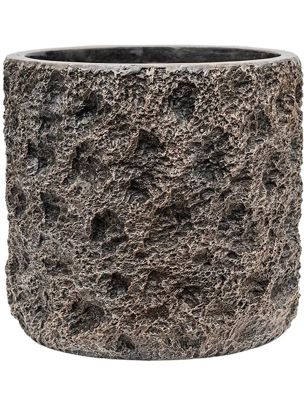 Baq Luxe Lite Universe Moon Plant Pot 27cm Height 24cm Dia Cylinder Bronze