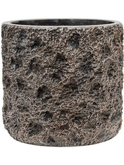 Baq Luxe Lite Universe Moon Plant Pot 27cm Height 24cm Dia Cylinder Bronze