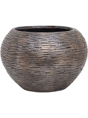 Baq Luxe Lite Universe Wrinkle Plant Pot 27cm Height 25cm Dia Globe Bronze
