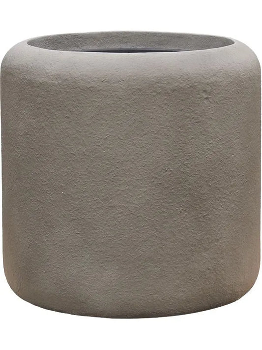 Baq Nucast Plant Pot 34cm Height 24cm Dia Cylinder Elephant Grey (with liner)